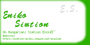eniko simtion business card